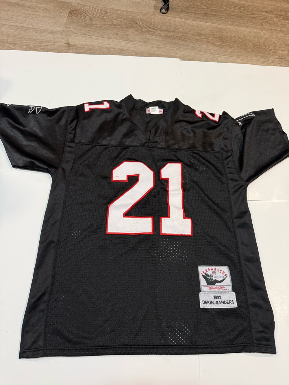Deion Sanders Atlanta Falcons 1992 Black Legacy Player Jersey